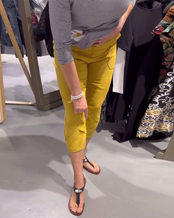 Broek Casual Taps Toelopend Katoen En Linnen Kort