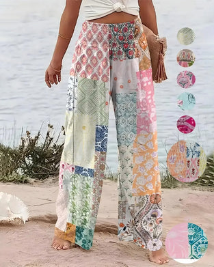 Broek Casual Hoge Taille Print