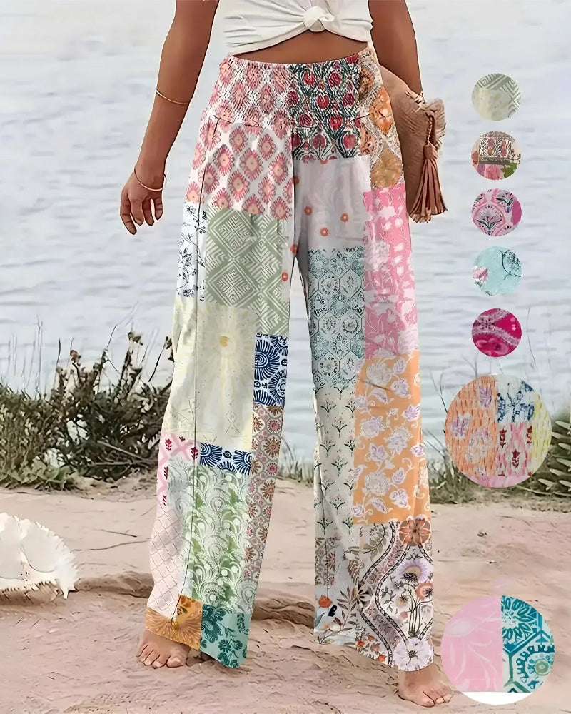 Broek Casual Hoge Taille Print