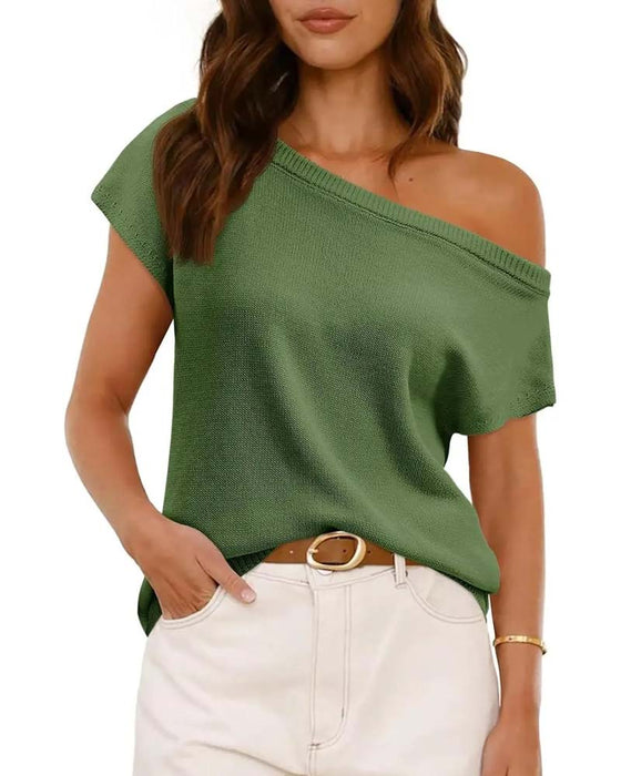 Pullover Off-Shoulder Korte Mouw