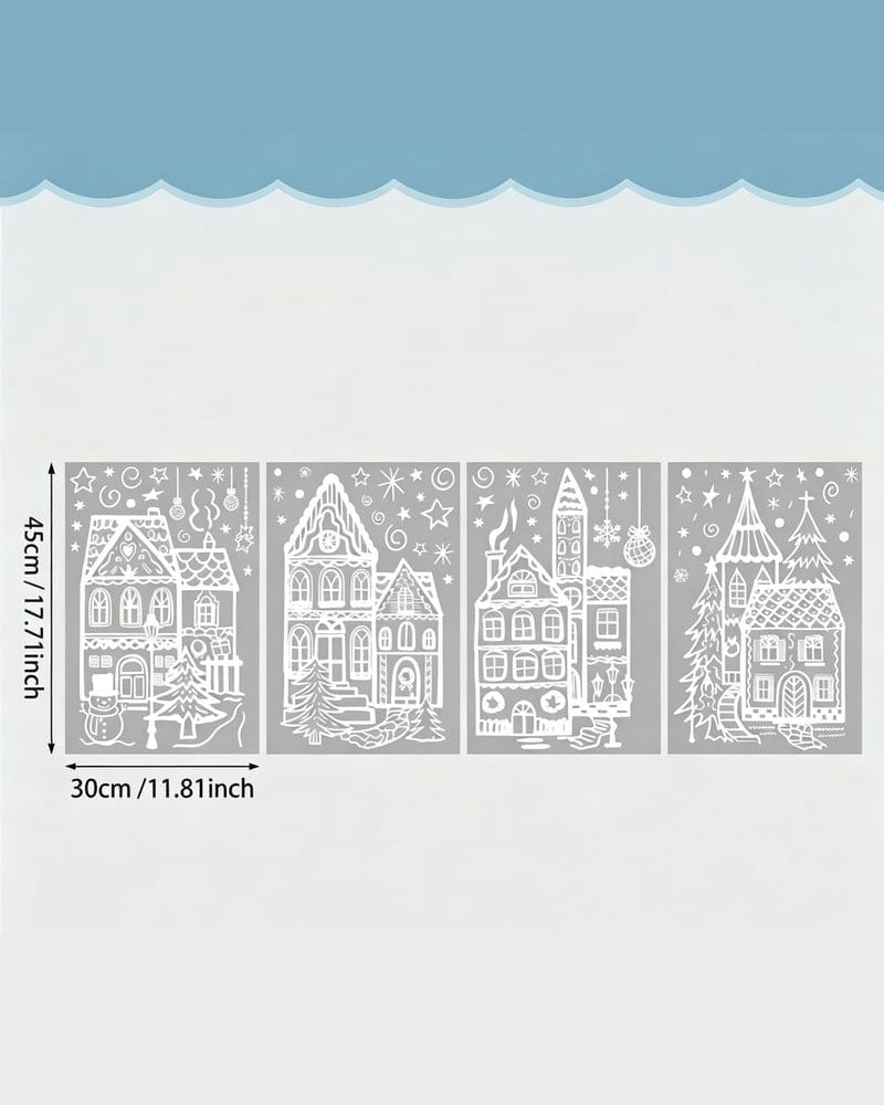 Kerstdorp Raamstickers
