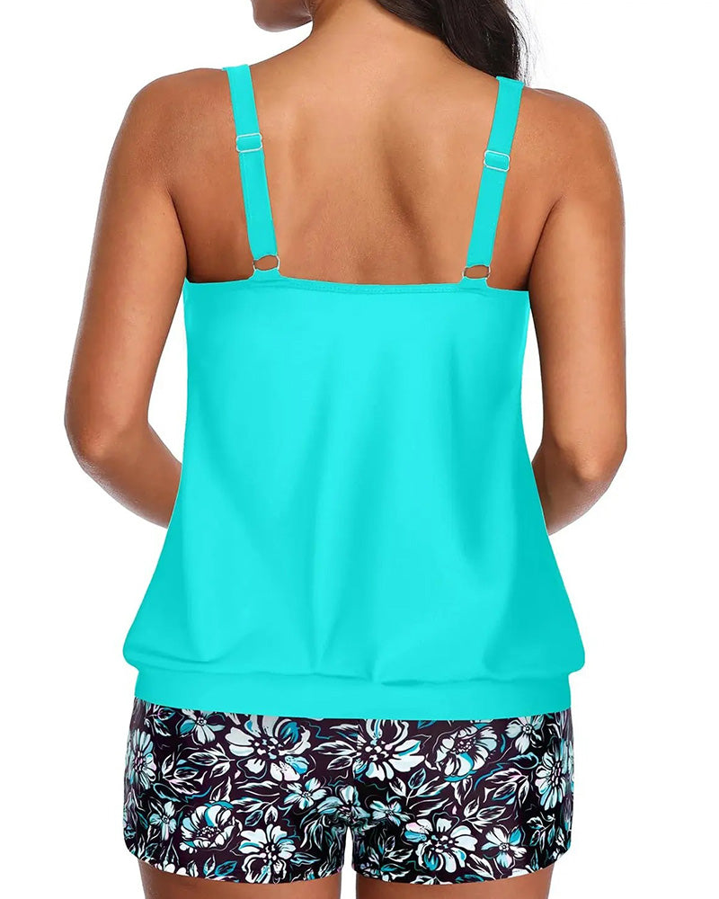 Tankini Tanktop-Stijl Tweedelig