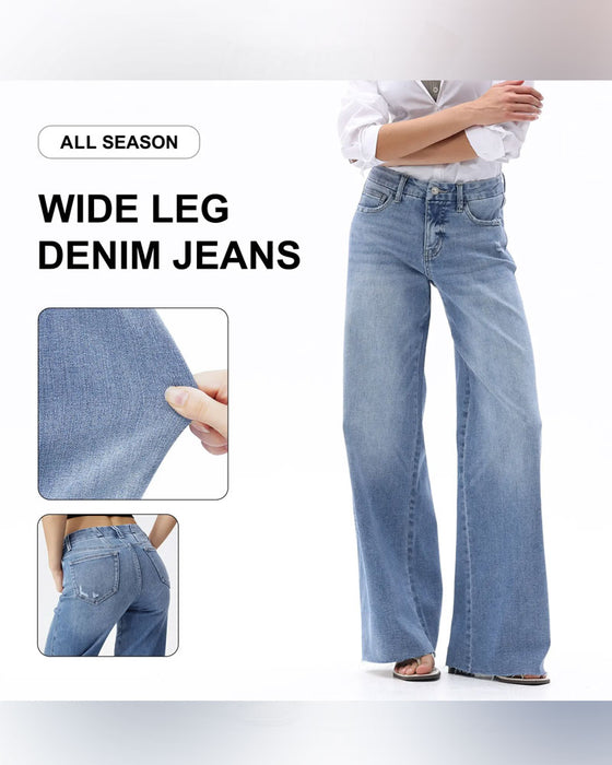 Jeans Zak Knoop Wijde Pijp