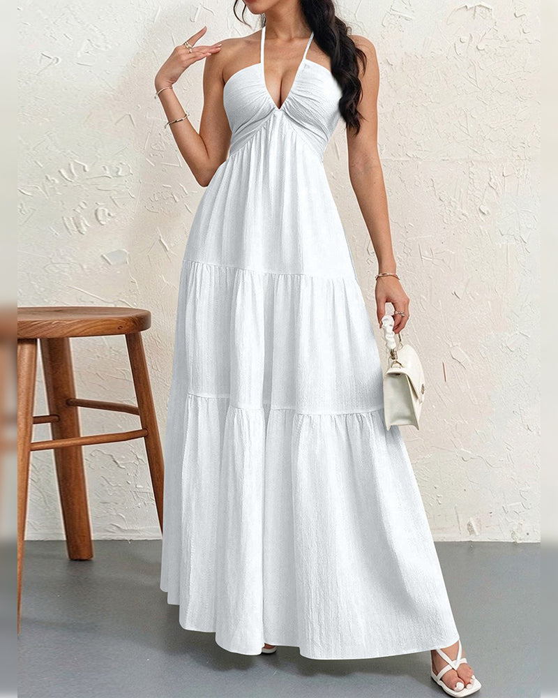 Jurk Mode Effen Halter