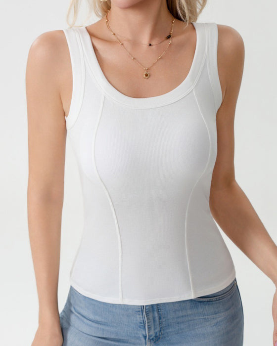 Cami‑Top Effen Kleur Met Ingebouwde Bh