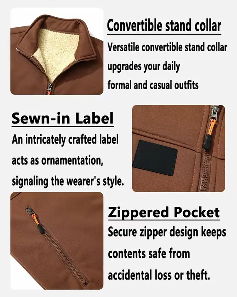 Cardigan Gevoerd Polar Fleece Open Voorzijde