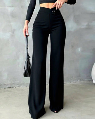 Colbertbroek Hoge Taille Gedrapeerd