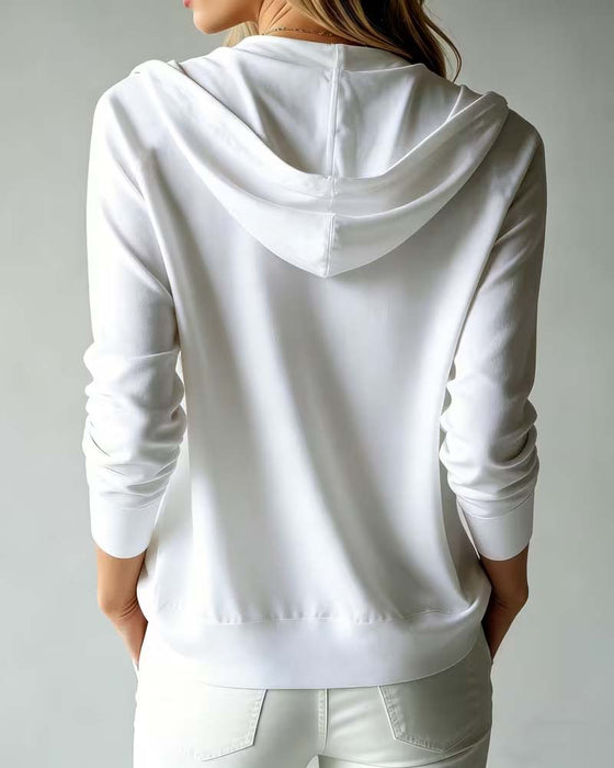 Cardigan Met Capuchon Gebreid
