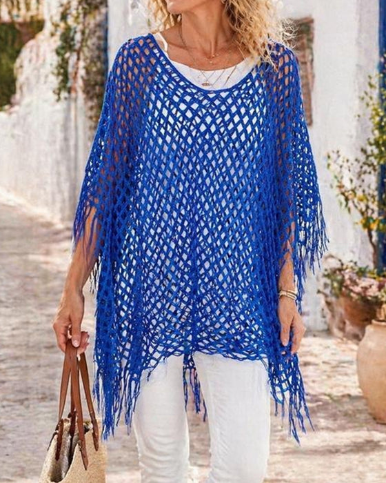 Pullover Franje Mesh Uitgesneden