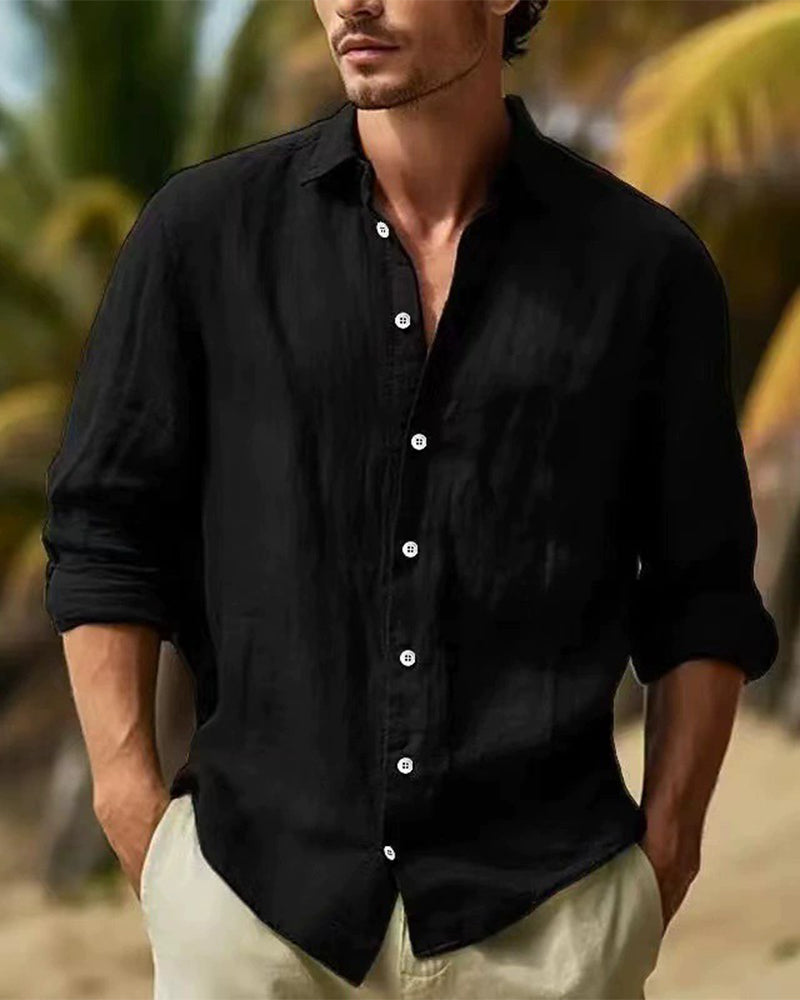 Heren Overhemd Button-Down Ontspannen