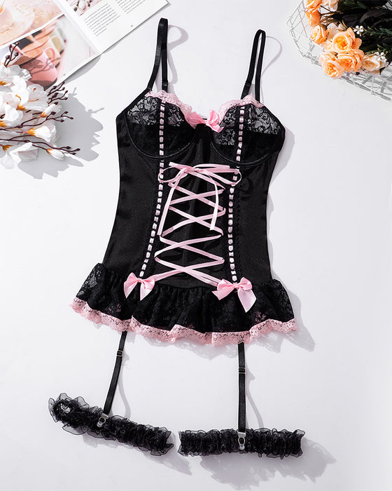 Sexy Kanten Lingerie Met Strik