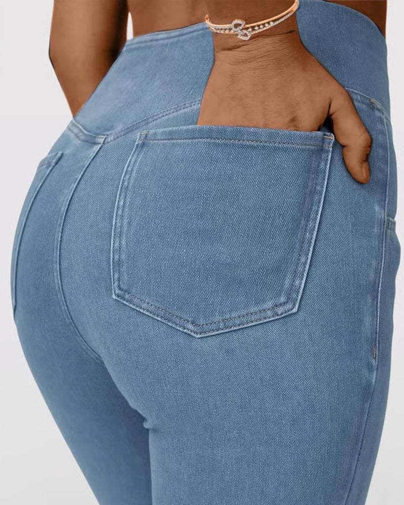 Broek Hoge Rekbaarheid Mode Zak Flare