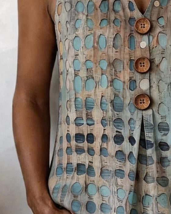 Tank Tops Polka Dot Print Mouwloos