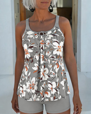 Tankini Groot Bloemen Stropdas