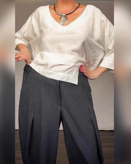 Vrije Tijd Broeken Met Retro Strepen