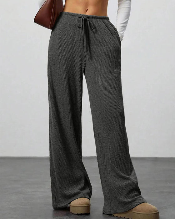 Broek Effen Koord Breedbeend Lang