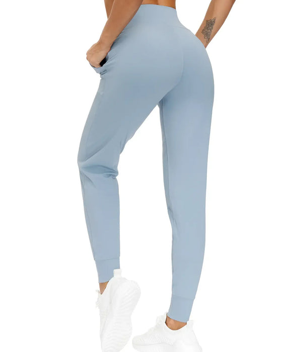 Broek Hoge Taille Zak Effen Lange