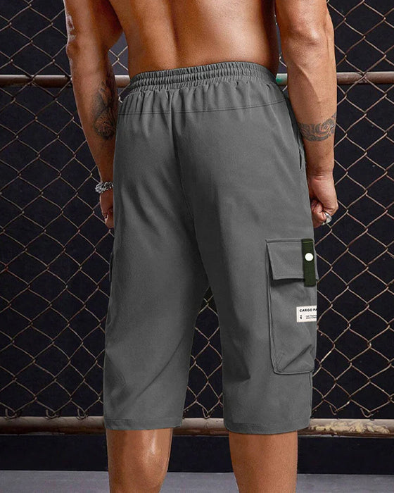 Broek Heren Casual Trekkoord Capri Cargo