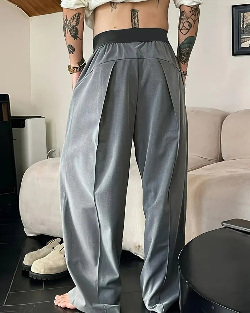 Broek Kleurblok Elastische Taille Casual