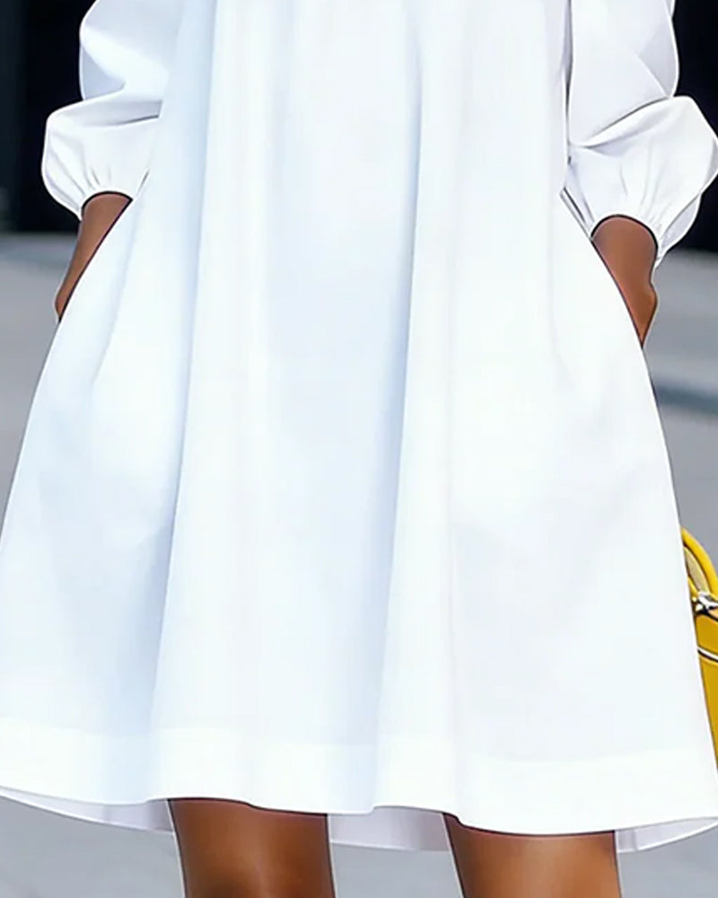 Jurk Off-Shoulder Bloemig Accent