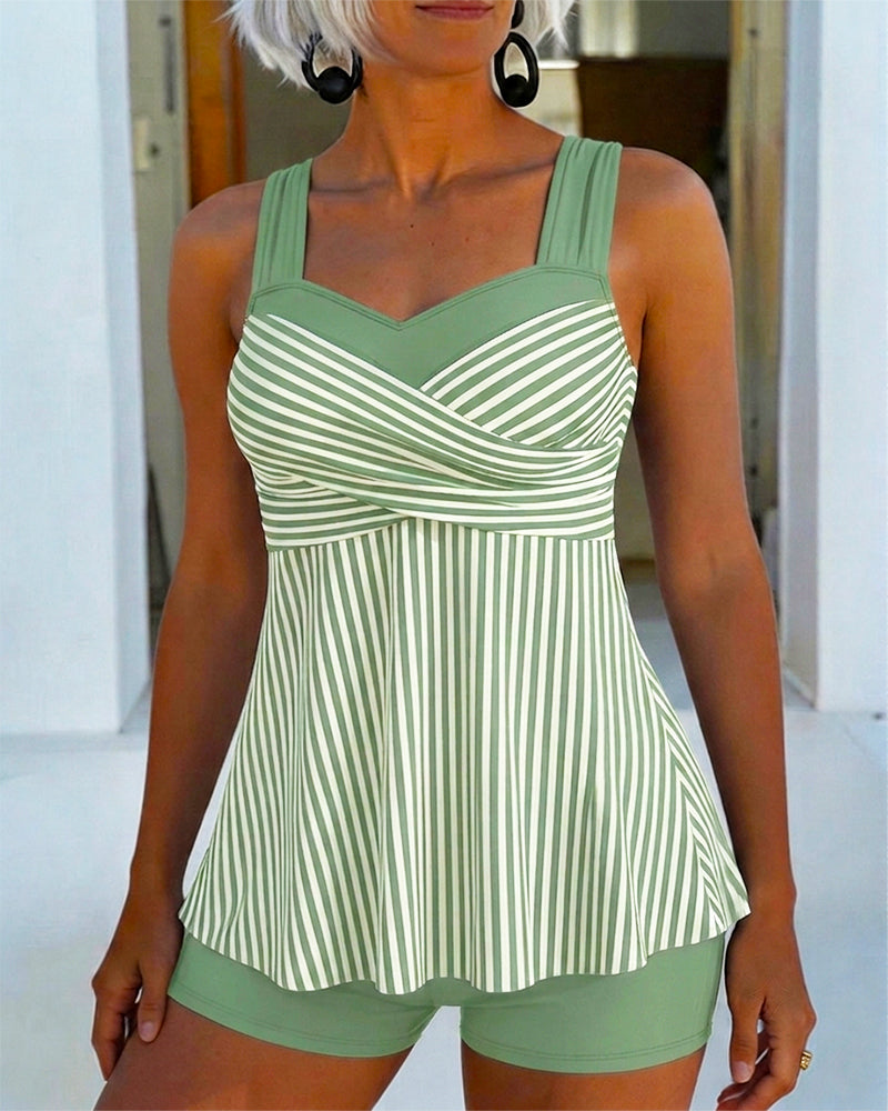Tankini Gestreept Camisole Tweedelig