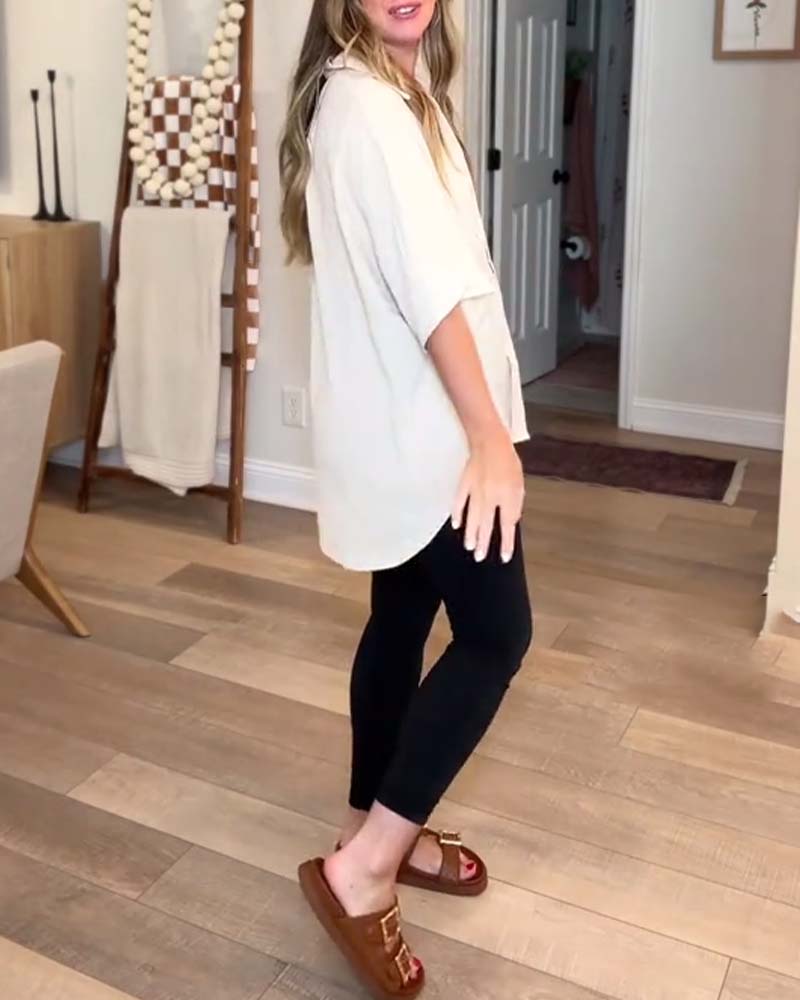 Overhemd Effen Button-Down Kraag