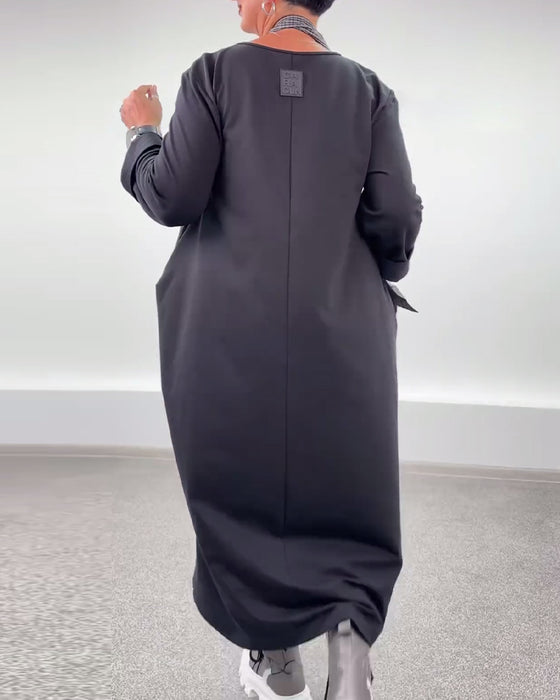 Jurk casual mode losse halter hals