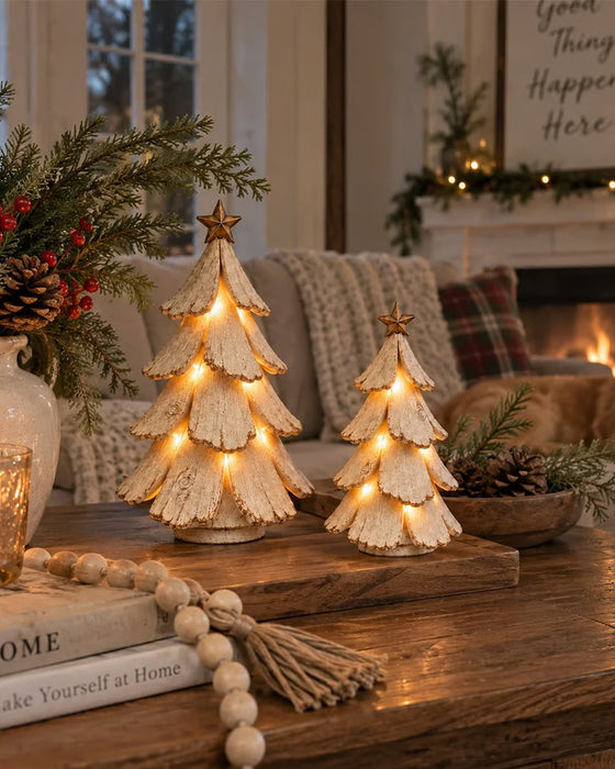 🎄🌙 Vintage Kerstboom Met Licht Figuur