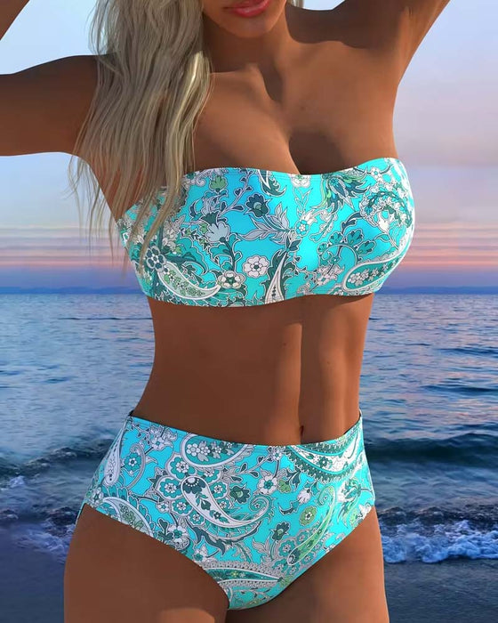 Bikini Cashew Bloemprint Bandeau