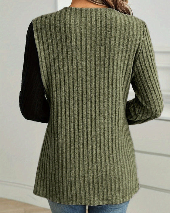 Blouse Kantdetail Slim Fit