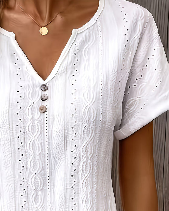 Jurk Uitsnijding Detail V-Hals