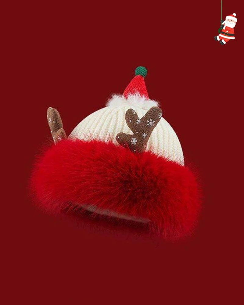 Kerststijl Festival Viering Vrolijke Gebreide Muts