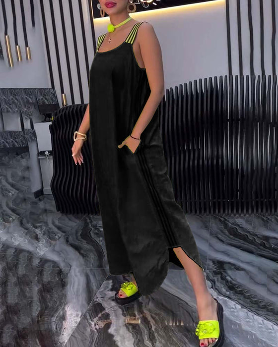 Jurk Gesplitste Schouderbanden Los