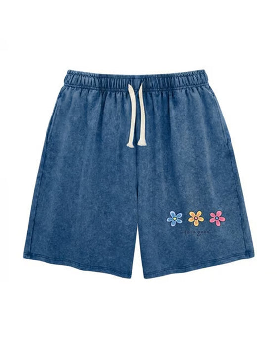 Shorts Bloemenprint Elastisch Koord