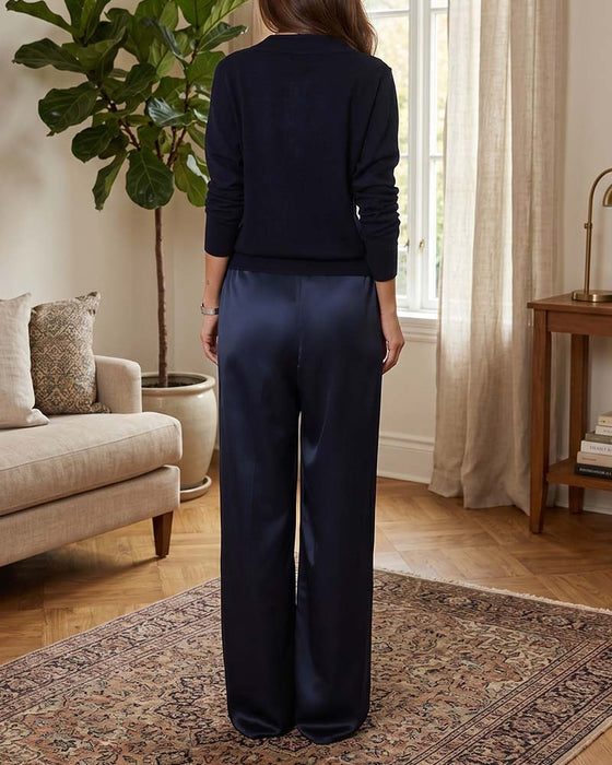 Broek Casual Effen Kleur Recht
