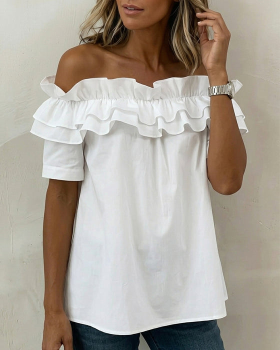 Blouse Ruches Off-The-Shoulder