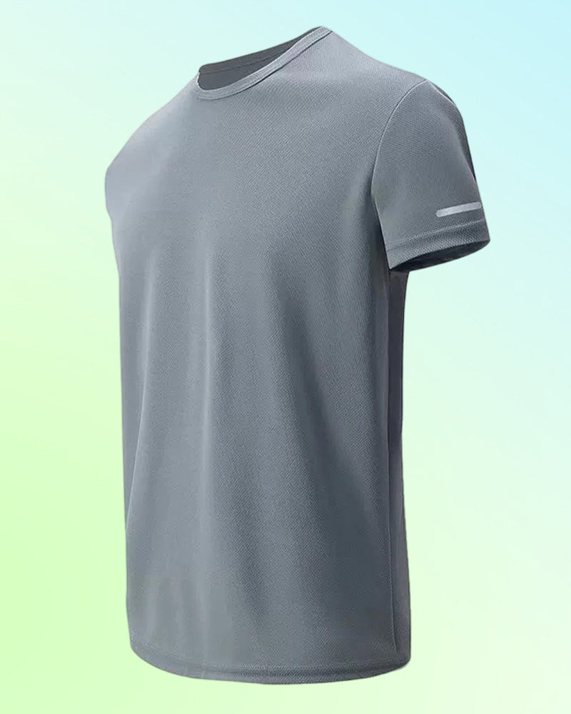 Heren T-Shirt Effen Kleur Korte Mouw Sportief