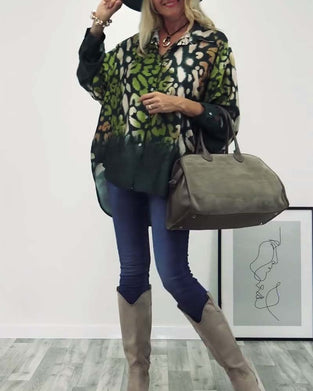 Casual overhemd met luipaardprint