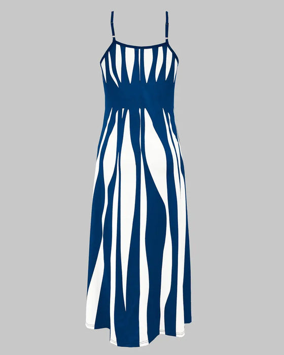 Jurk Temperamentvol En Modebewust V-Hals Bretels