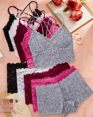 Lingerie Set Kant Uitsnijding Rug