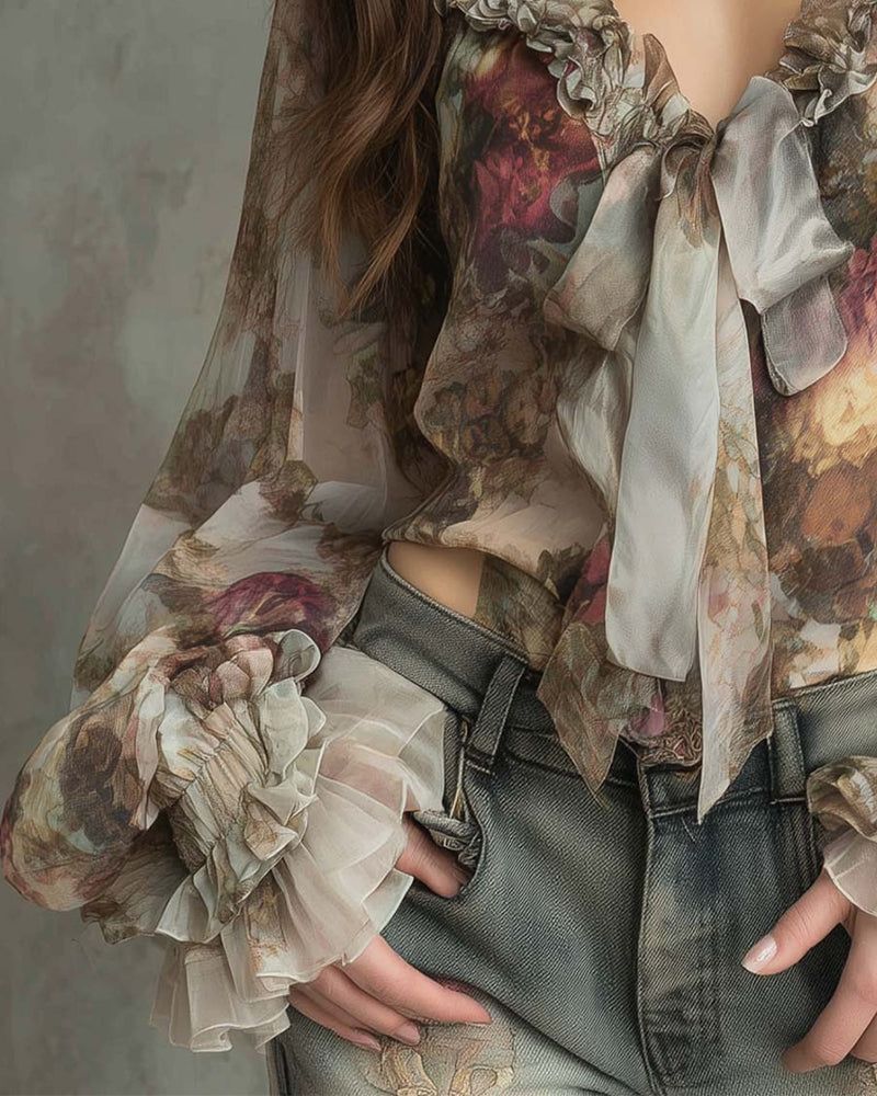 Blouse Lotusprint Elegant