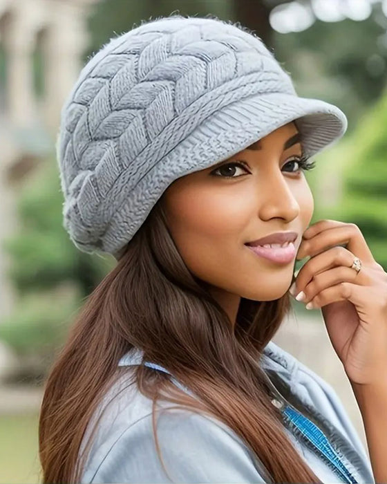 Dames Kabelbrei Winter Slouchy Beanie Muts Zacht Warm Rekbaar
