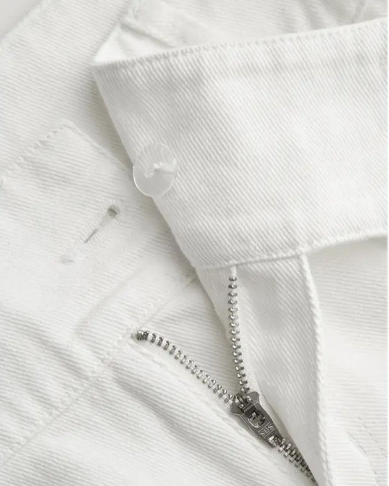 Broek Drie-Knoop Hoge Taille Wijd Been