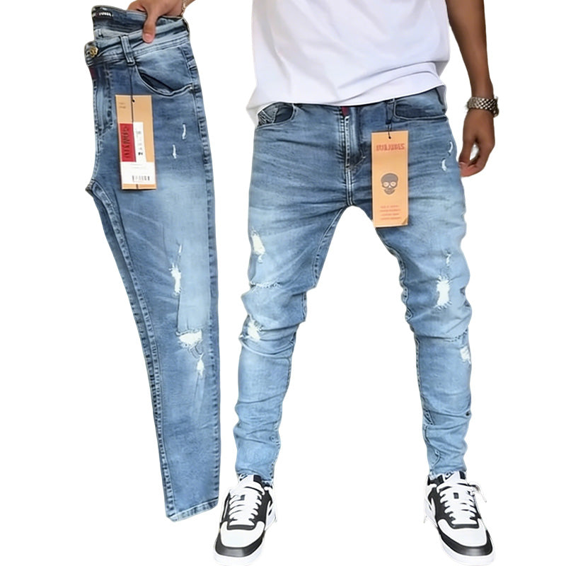 Jeans Distressed Slim-Fit Taps Toelopend