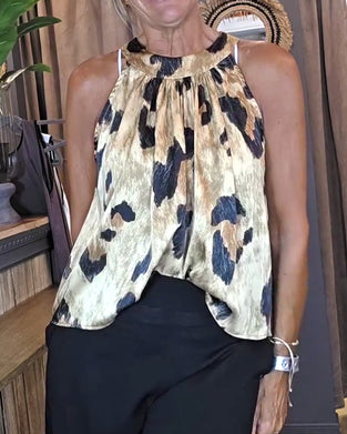 Tanktop Luipaardprint Ronde Hals