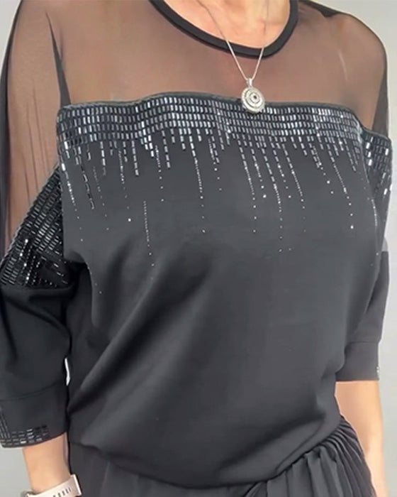 Blouse Gaas Gespleten Loose
