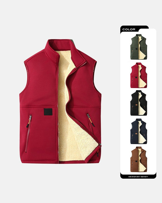 Cardigan Gevoerd Polar Fleece Open Voorzijde