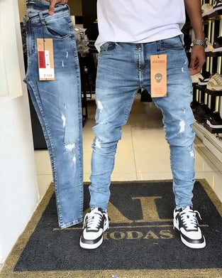 Jeans Distressed Slim-Fit Taps Toelopend