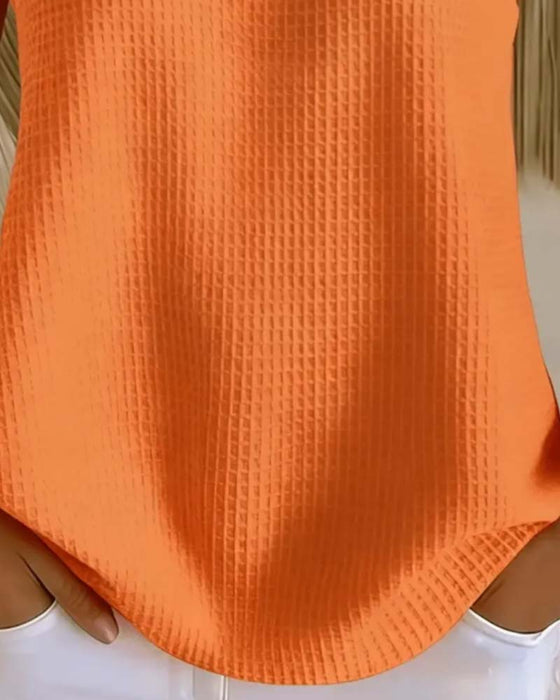 Tank Top Rondhals Mouwloos Wafel Knoop