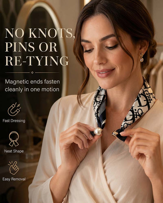 Moeiteloze glamour: Parelsjaal met kliksluiting 🧣